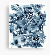 Watercolor Abstract Painting Indigo Canvas Print