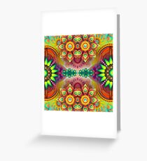 digital abstraction white abstract seamless colorful repeat pattern Greeting Card