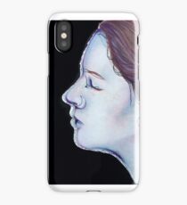 Linework - Pastel & Ink Face Drawing iPhone Case