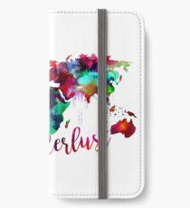 Watercolor Wanderlust World Map iPhone Wallet/Case/Skin