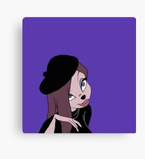beret girl Canvas Print