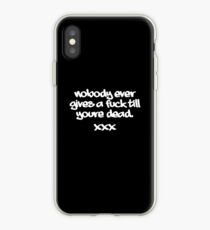 Vinilo o funda para iPhone A nadie le importa una mierda hasta que estés muerto.