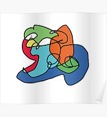 Fantastical Frog Fighter Poster