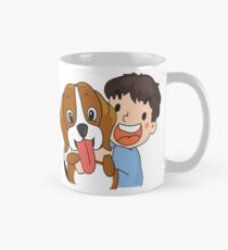 Boy Hugging A Beagle Mug