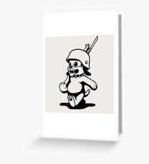 Puppy Soldier Greeting Card