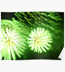Green Fireworks Poster