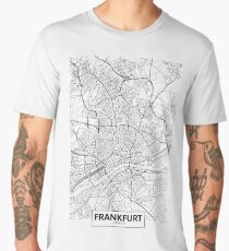 Vector poster city map Frankfurt Men's Premium T-Shirt