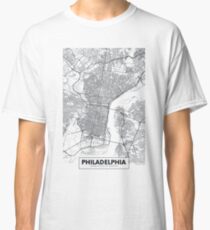 Vector poster map city Philadelphia Classic T-Shirt