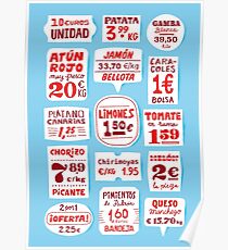Spanish Market Lettering Poster