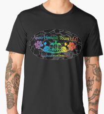 Apau Hawaii Tours' Logo On Lava Rocks Men's Premium T-Shirt