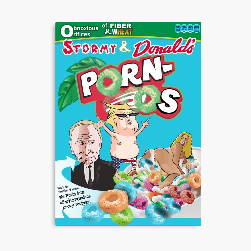 Russian Baby Porn - Stormy and Trump Porn-O's Breakfast Cereal | Canvas Print