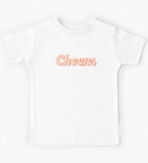 Cheers Handwritten 70's Typography Kids Tee