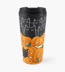 Black Cats & Jack-o-Lanterns Travel Mug