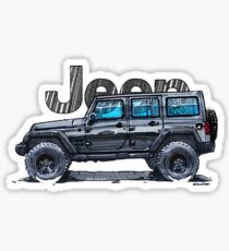 4dr Jk Unlimited - Black Sticker
