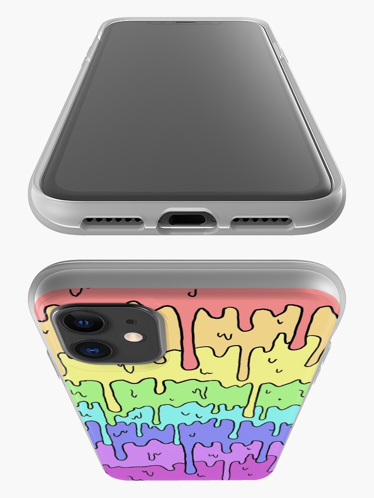 Alternate view of Pastel Kawaii Melting Rainbow Design iPhone Case & Cover
