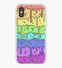 Pastel Kawaii Melting Rainbow Design iPhone Case