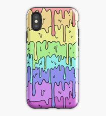 Pastel Kawaii Melting Rainbow Design iPhone Case