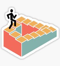 Penrose Infinite Stairs | Paradox Humor For Your Friend Who Feels Everyday is the Same! Sarcastic Irony Gift Sticker