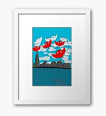 Owl Storm Illustration - Chicago Edition Framed Print
