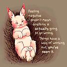 "Things Have a Way of Working Out" Bunny by thelatestkate