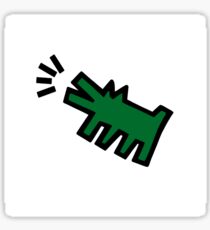 keith haring green dog Sticker