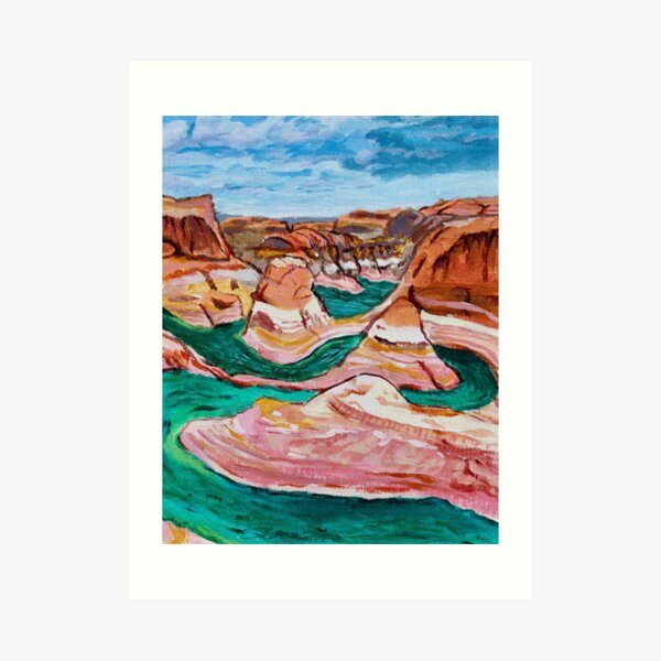 Drifting down the river Art Print