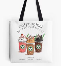 Catpuccino! For a purrfect morning! Tote Bag
