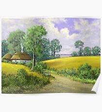 Digital paintings rural landscape. Fine art. Poster