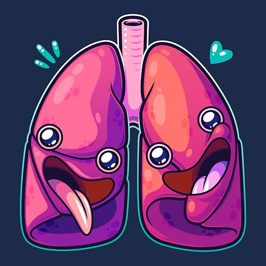 Happy Lungs Poster By Artdyslexia Redbubble