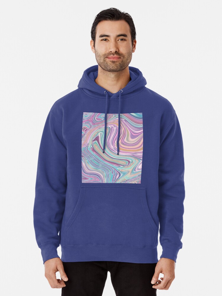 pastel pink and blue hoodie