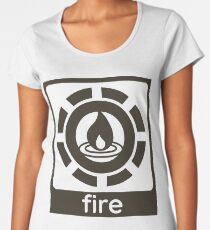 Fire Elements Design Nature Gift Idea Women's Premium T-Shirt