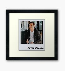 Peter Parker Polaroid Edit (1) Framed Print