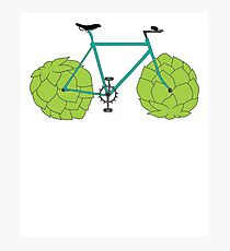 Hop Bike T-Shirt - Beer Bicycle Tee Shirt for a Cyclist Photographic Print