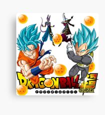 Dragon Ball Super Goku Beerus Vegeta Whis Canvas Print