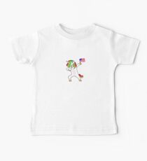 Dabbing Unicorn 4th of July T-Shirt Independence Day Shirt Baby Tee