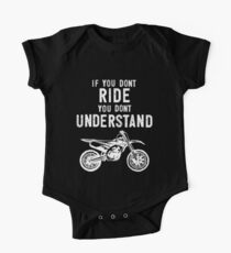 If You Don't Ride You Don't Understand MX Motocross White One Piece - Short Sleeve