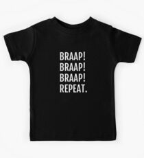 Braap Repeat MX Motorcycle Motocross Dirt Bike Kids Tee