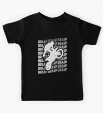 Braap Moto MX Motorcycle Motocross Dirt Bike White Kids Tee