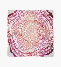 Tree Rings – Red Watercolor Scarf
