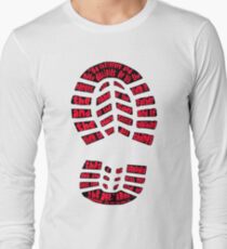 Disciples Boot Print (color red) Long Sleeve T-Shirt