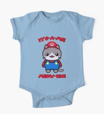 Cat Cute Funny Kawaii Mario Parody One Piece - Short Sleeve