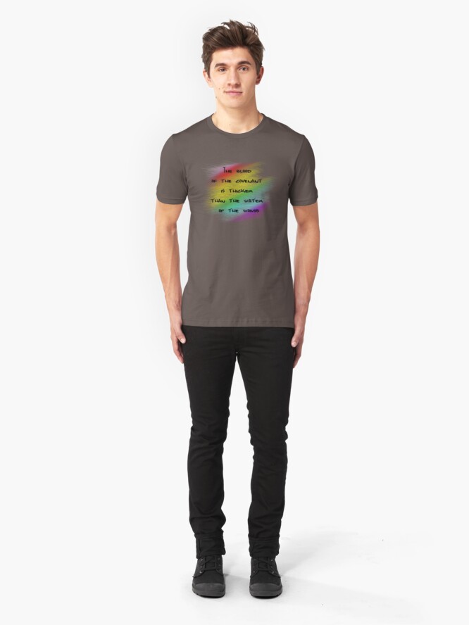 Alternate view of Blood is thicker than Water Slim Fit T-Shirt