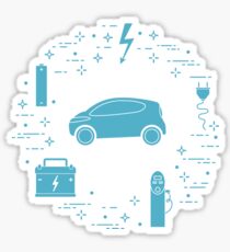 New transport eco technologies. Sticker