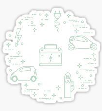 New transport eco technologies. Sticker