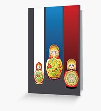Colorful matryoshka dolls Greeting Card