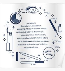 Eye makeup. Decorative cosmetics. Poster