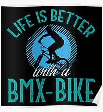 BMX Bike Biker Bicycle Retro Love Life Gift Poster