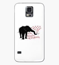 Ride bicycles not elephants. Black elephant, Red text Case/Skin for Samsung Galaxy