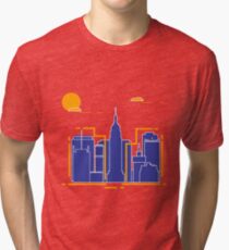 Building and skyscrapers. City view. Architecture. Tri-blend T-Shirt