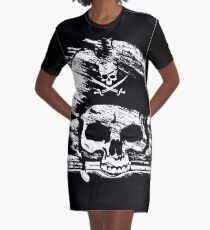 Pirates Adventure Mallorca Merchandise Skull Black Graphic T-Shirt Dress